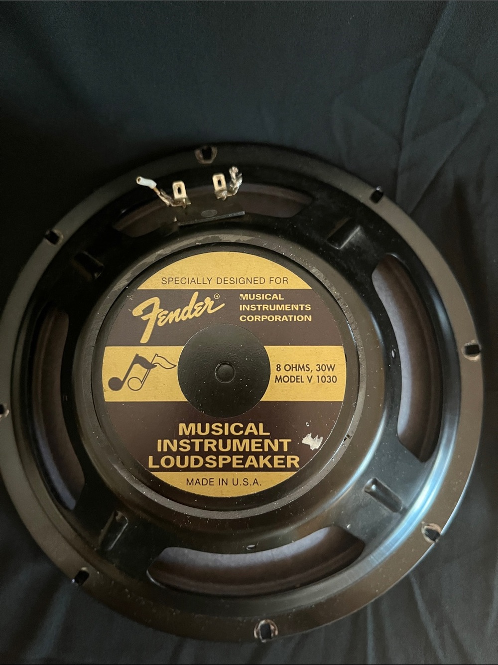 Fender by Eminence Black Musical Instrument Loudspeaker - Model V1030